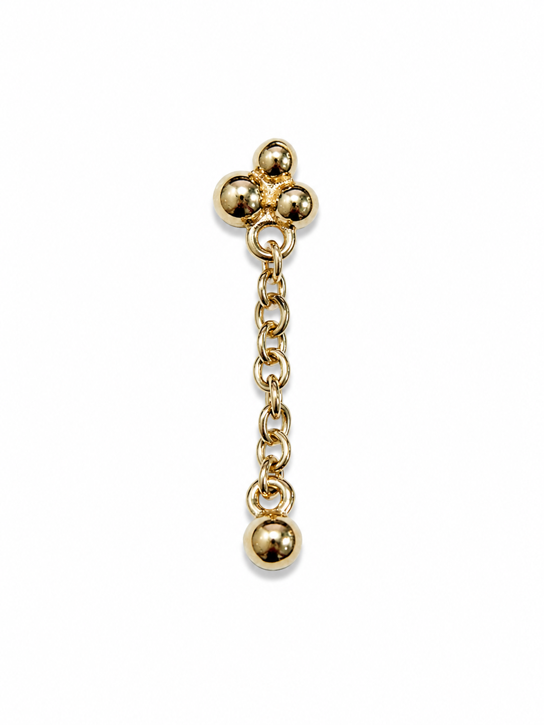 14K Gold Threadless Dangle Top