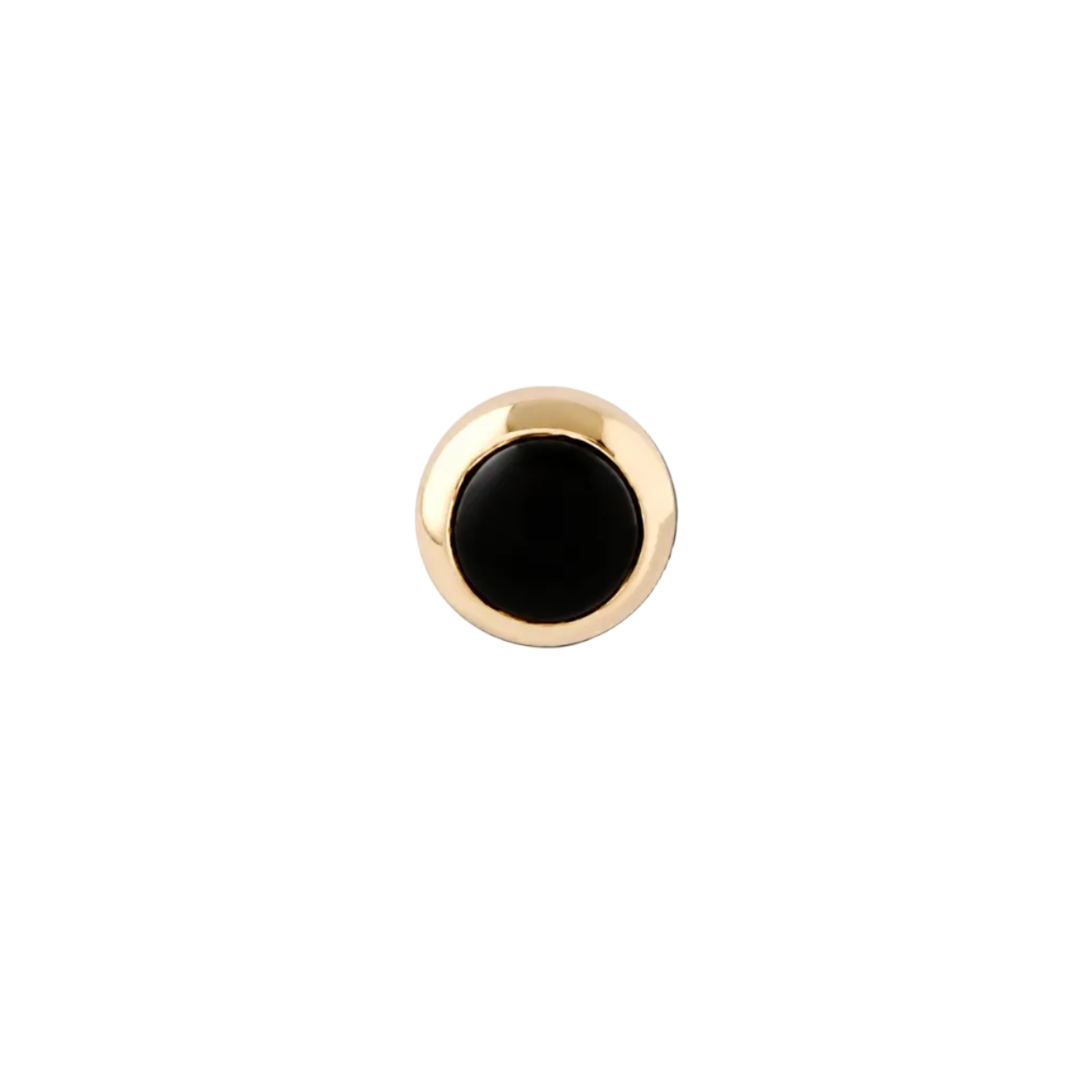 14K Gold Threadless Jeweled Disc Top
