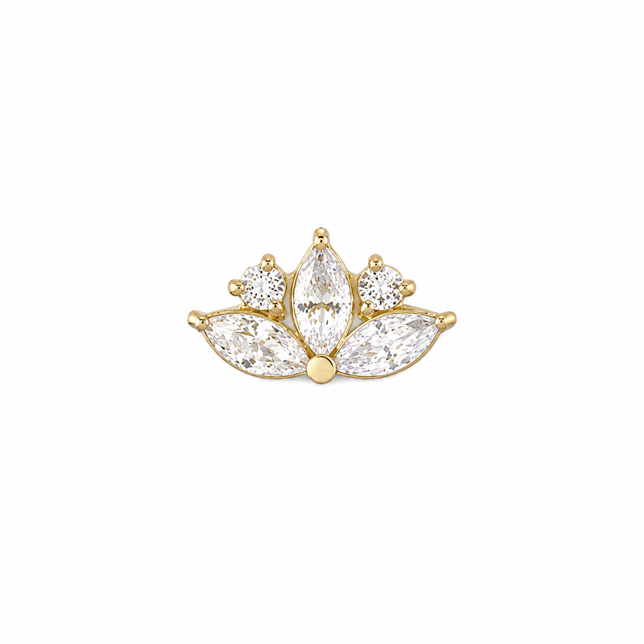 14K Gold Threadless Top