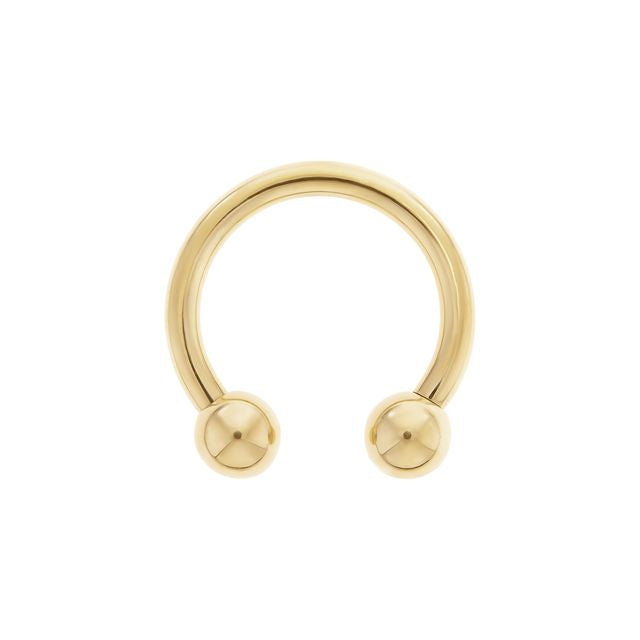 16G Gold PVD Titanium Internally Threaded Circular Barbell