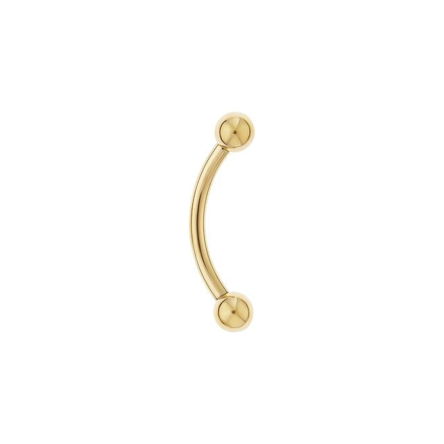 16G Gold PVD Titanium Internally Threaded Curved Barbell