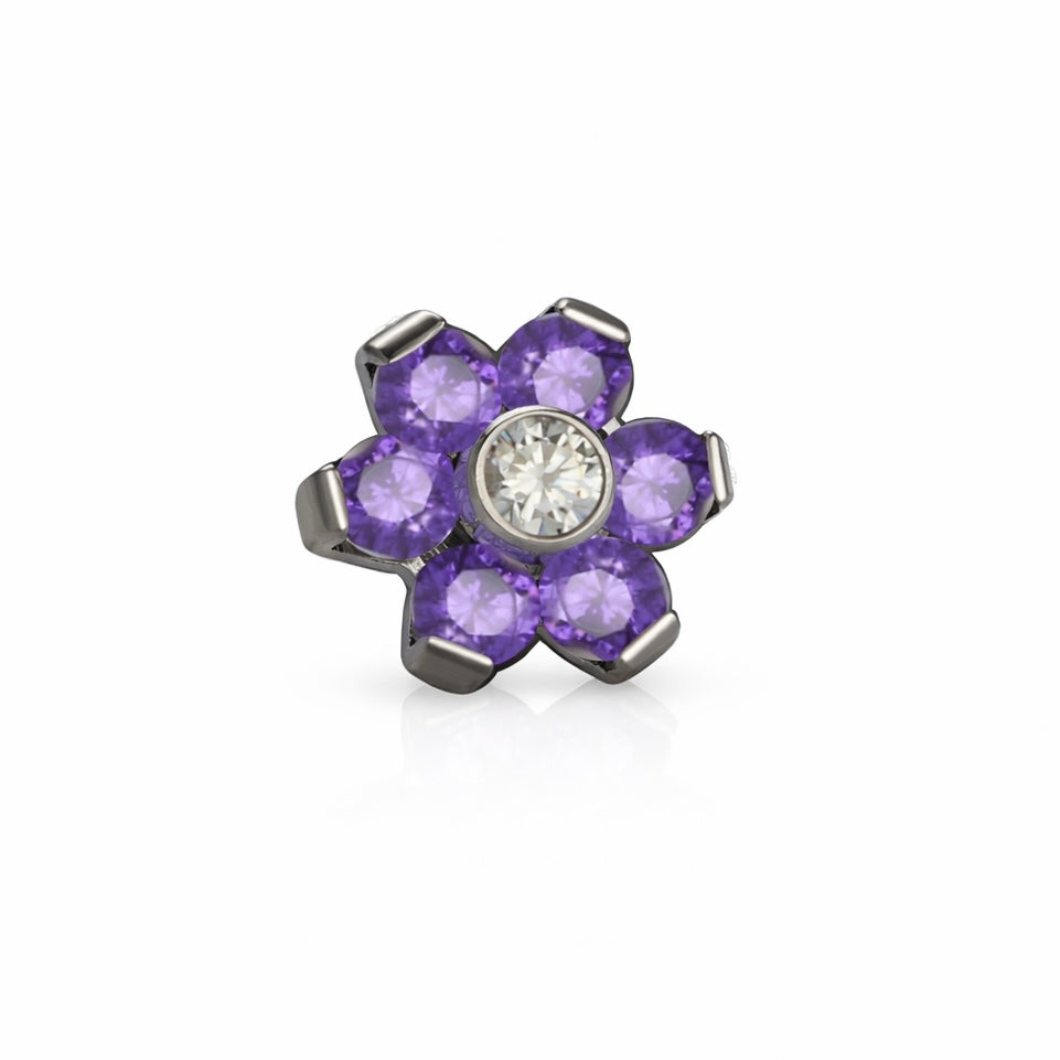 14G Titanium Internally Threaded Flower 5mm