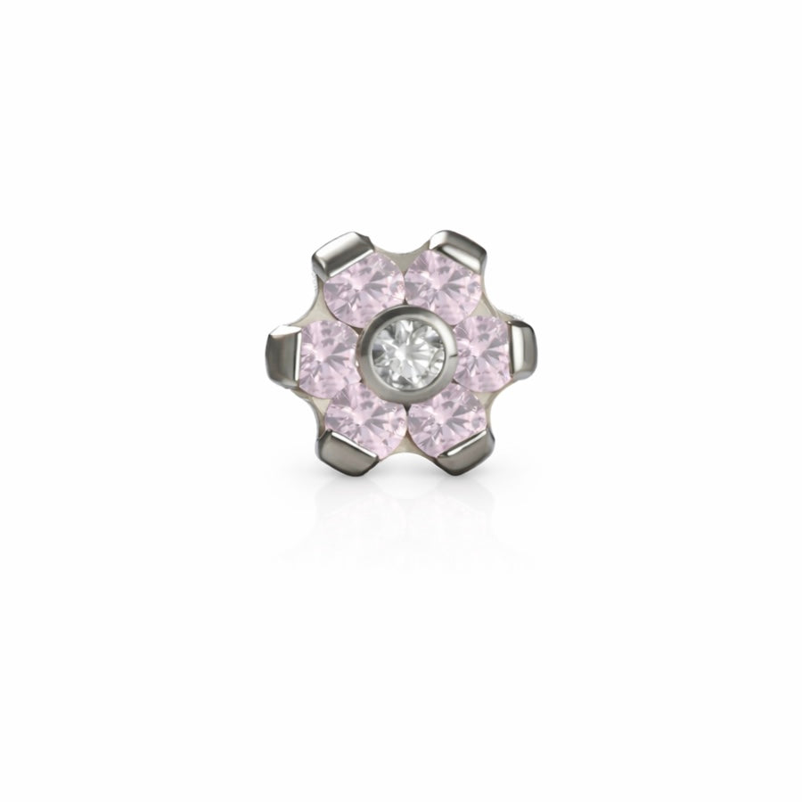14G Titanium Internally Threaded Flower 5mm