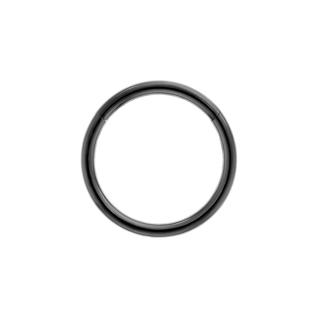 16G Black PVD Titanium Hinged Ring