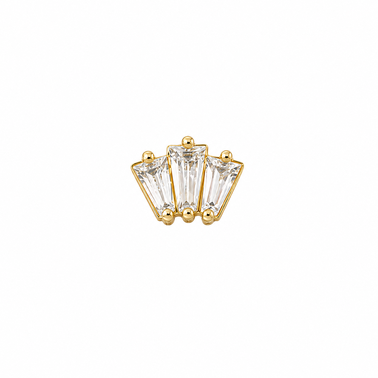 14K Gold Threadless Top