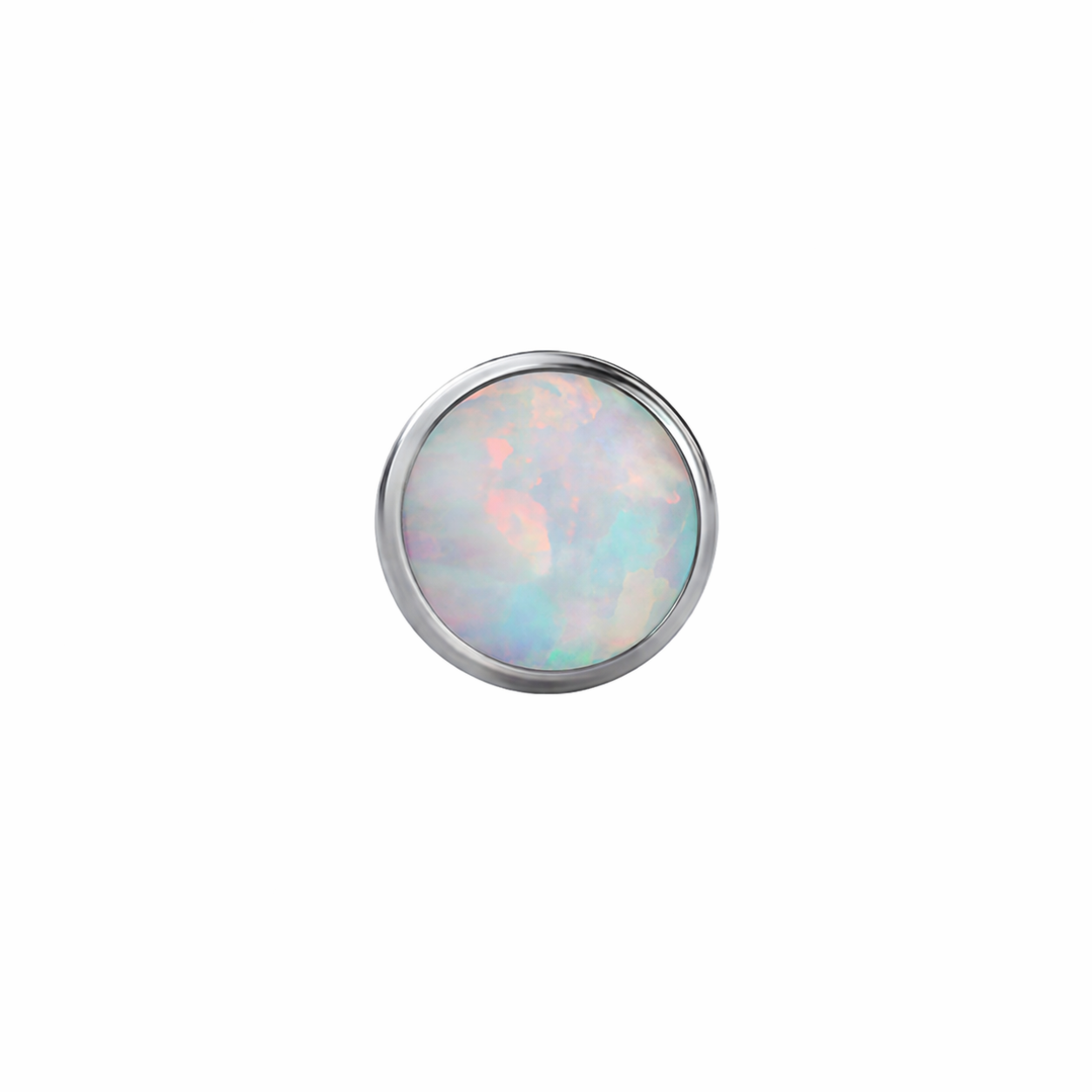 Titanium Threadless Top Opal Disc