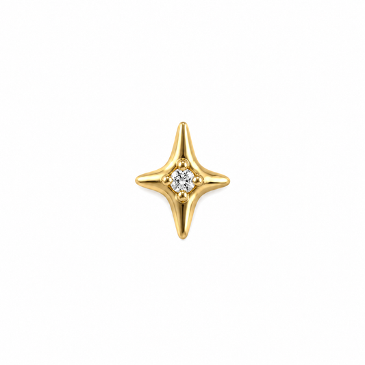 Gold PVD Titanium Threadless Top