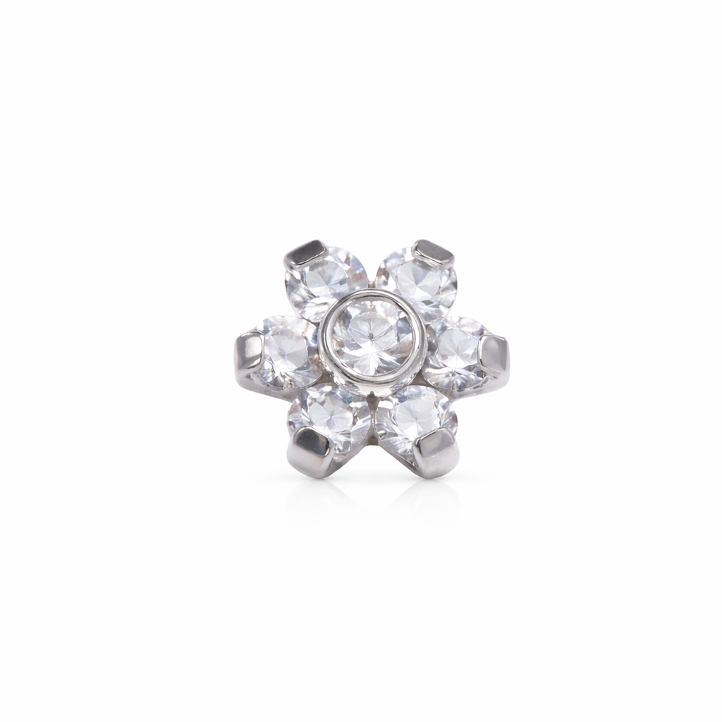 14G Titanium Internally Threaded Flower 5mm