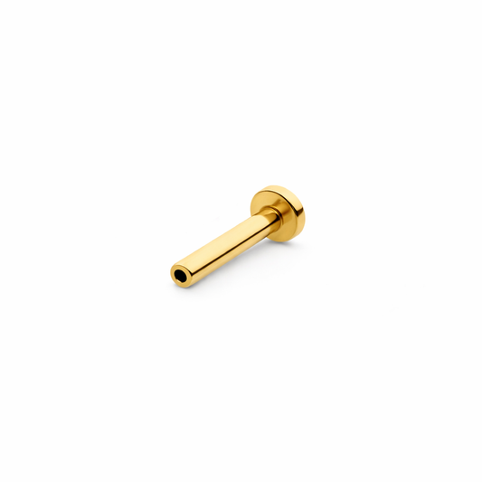 18G Gold PVD Titanium Threadless Flatback Labret Pin