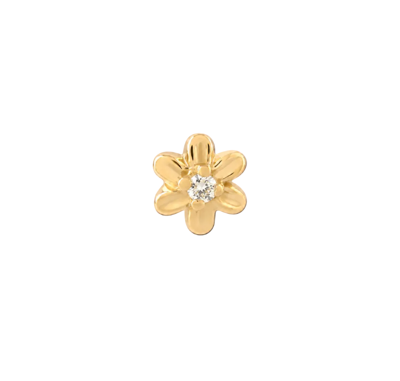 14K Gold Threadless Jeweled Top