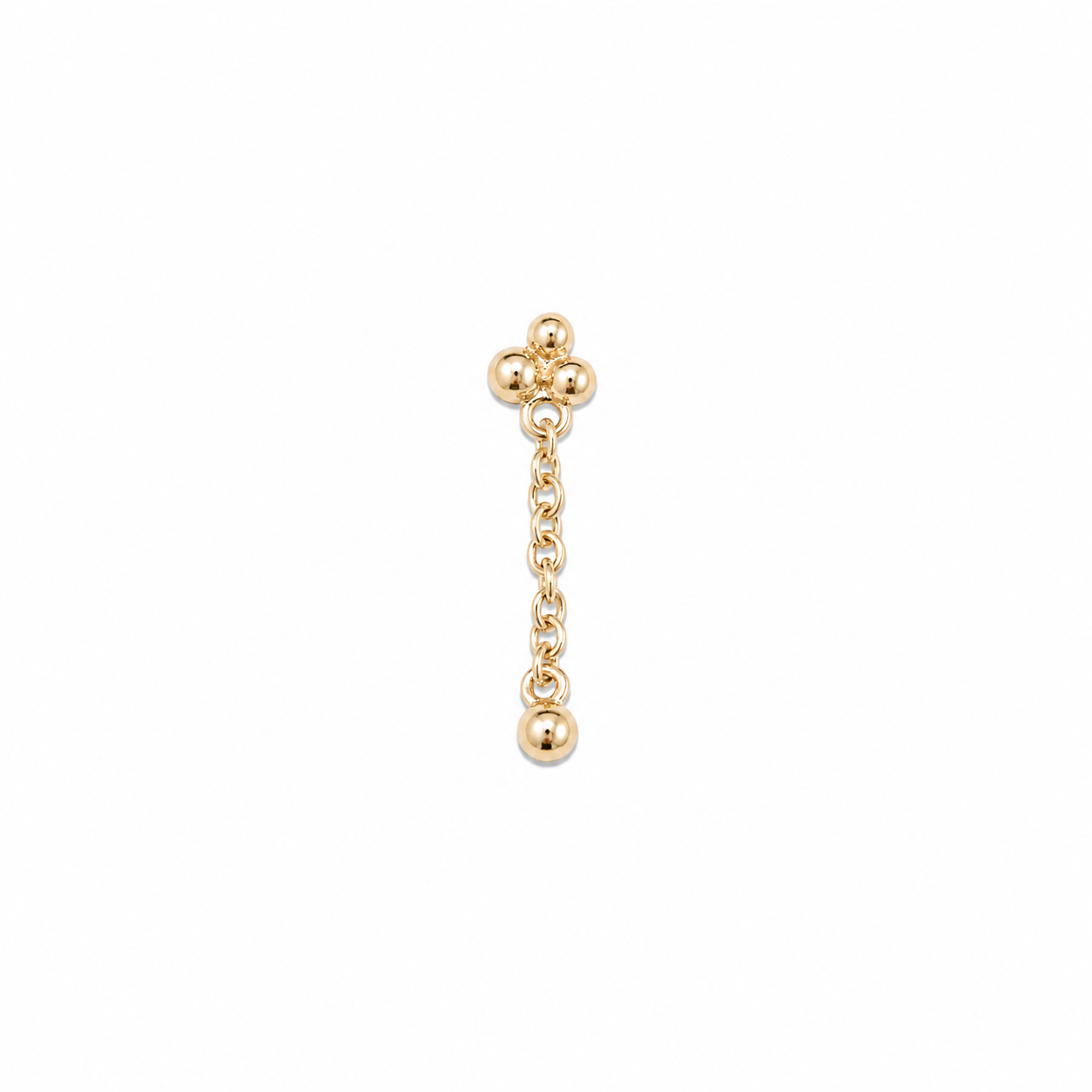 14K Gold Threadless Dangle Top