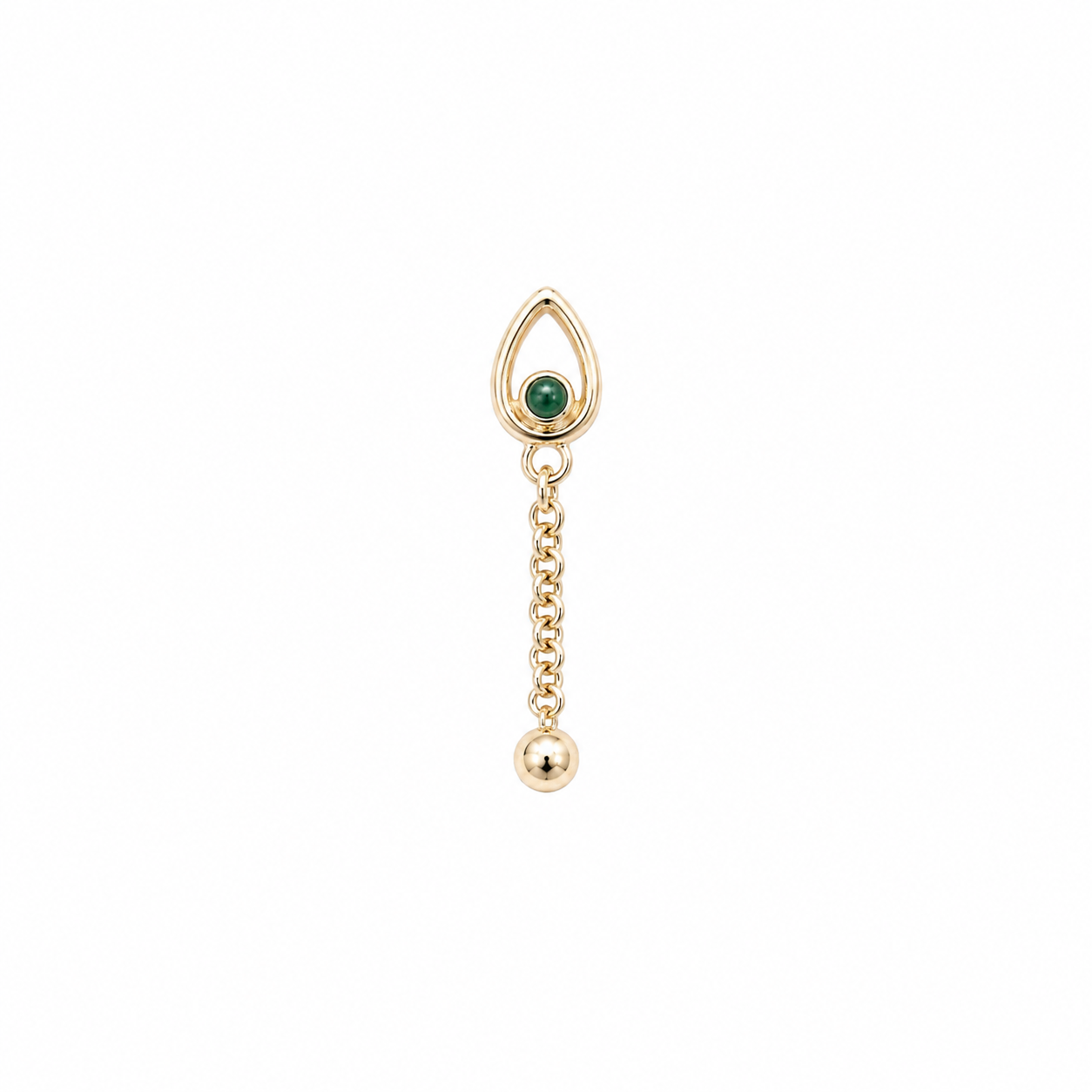 14K Gold Threadless Dangle Top