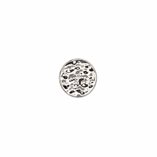 Titanium Threadless Top - Hammered Disc 3mm