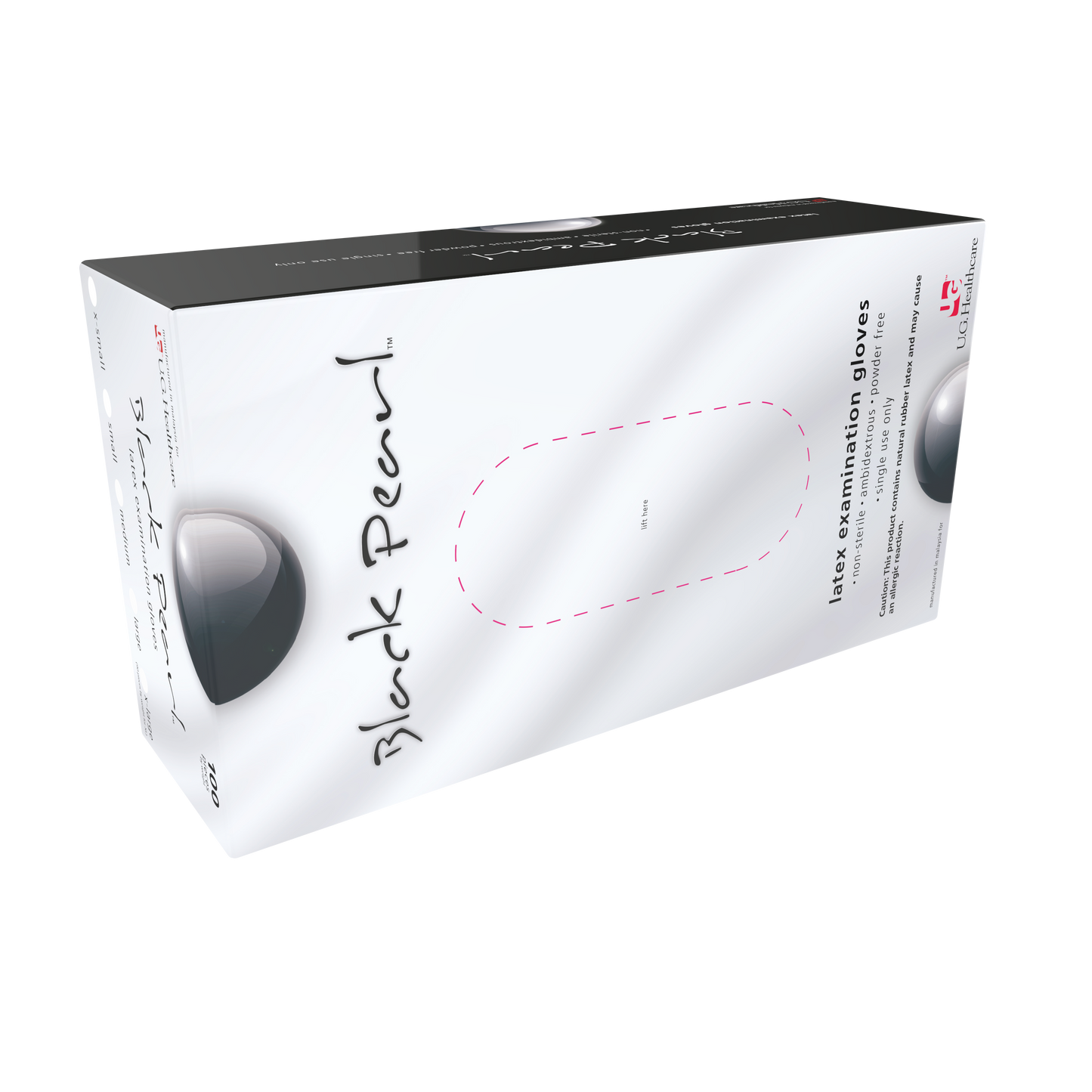 Black Pearl Medical Latex Gloves 100pc Box