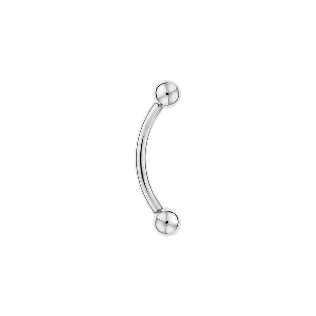 14G Titanium Internally Threaded Curved Barbell