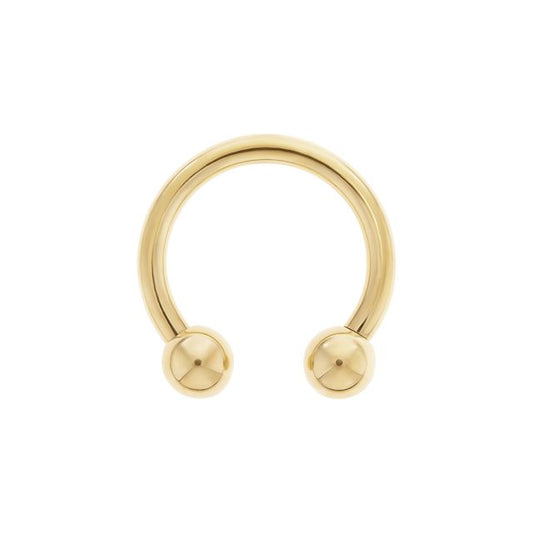 16G Gold PVD Titanium Internally Threaded Circular Barbell