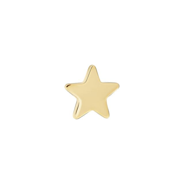 Gold PVD Titanium Threadless Top - Star