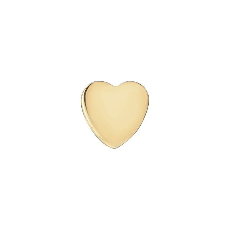 Gold PVD Titanium Threadless Top - Heart