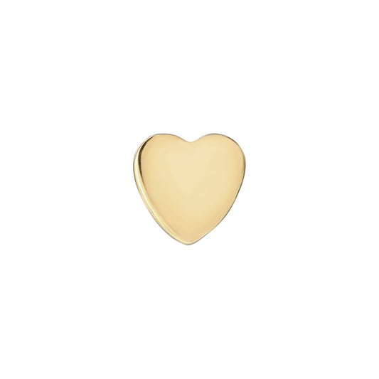Gold PVD Titanium Threadless Top - Heart